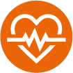 Heart icon with a heartbeat line in the center, Heart Activity, STARLIGHT Study, alcohol-related liver disease, ALD.